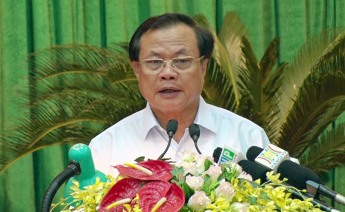 Bí thư Thành uỷ Phạm Quang Nghị phát biểu kết luận hội nghị.